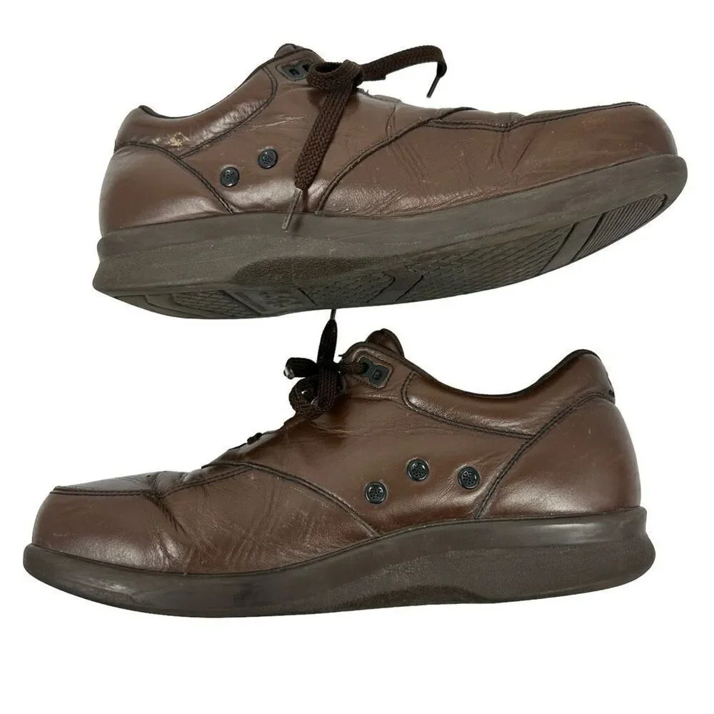 SAS Mens Time Out Walking Sneakers Brown Lace Up Breathable Round Toe Comfort 9